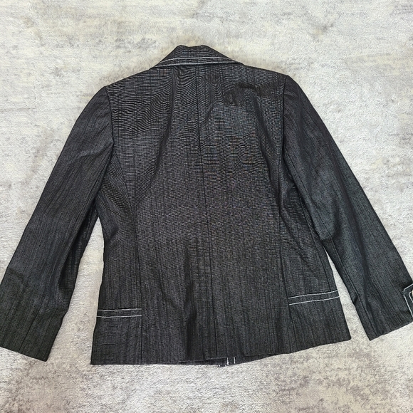 Cole Haan Black Denim Button Jacket Size 8 - Picture 9 of 11